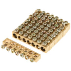 Ground Bar 7‑Hole Electrical Distribution Wire Screw Terminal Brass Ground Neutral Bar Terminal Bar