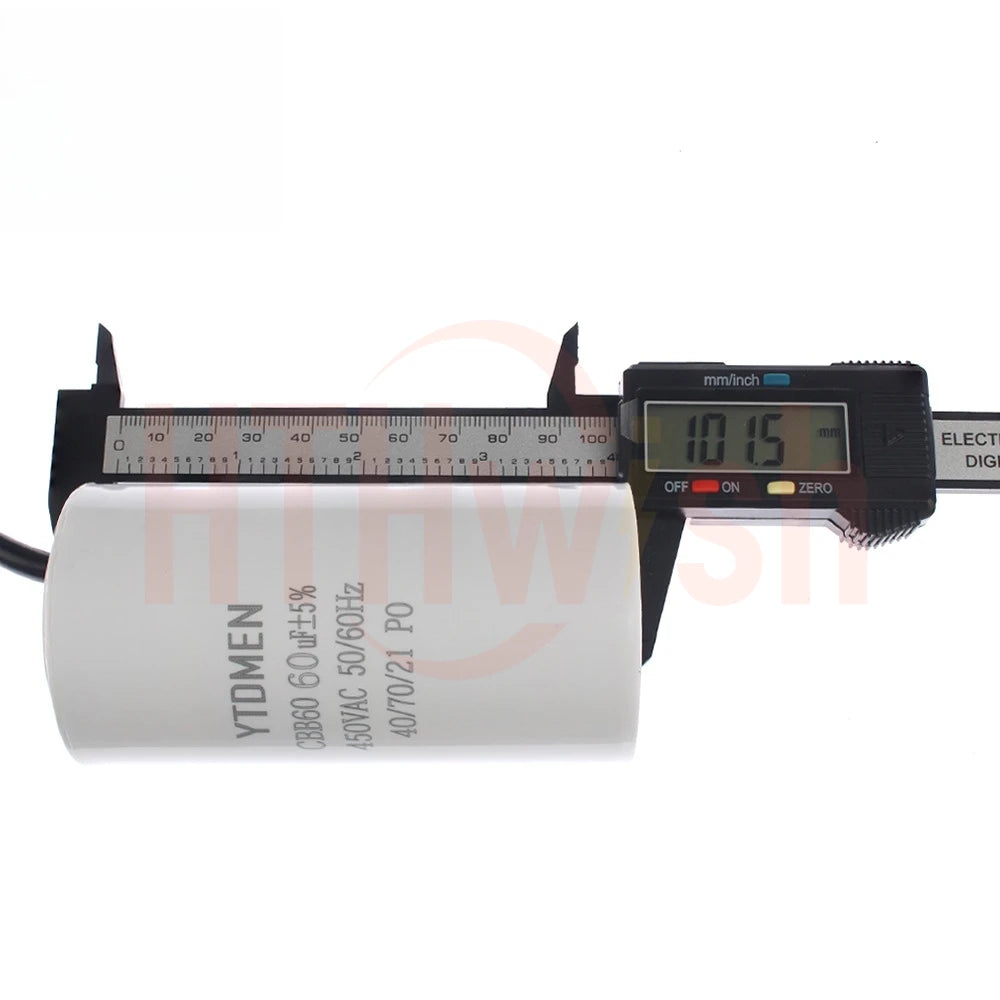 1pc CBB60 Motor Run Capacitors 5% for Washing Machine 450V 3UF 4UF 5UF 6UF 8UF 10UF 12UF 15UF 18UF 20U 450VAC Starting Capacitor