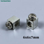 10/50Pcs PCB Screw Terminals Through Hole High Current 30A Copper Square Solder Board Drive Power Wire Terminal Connector