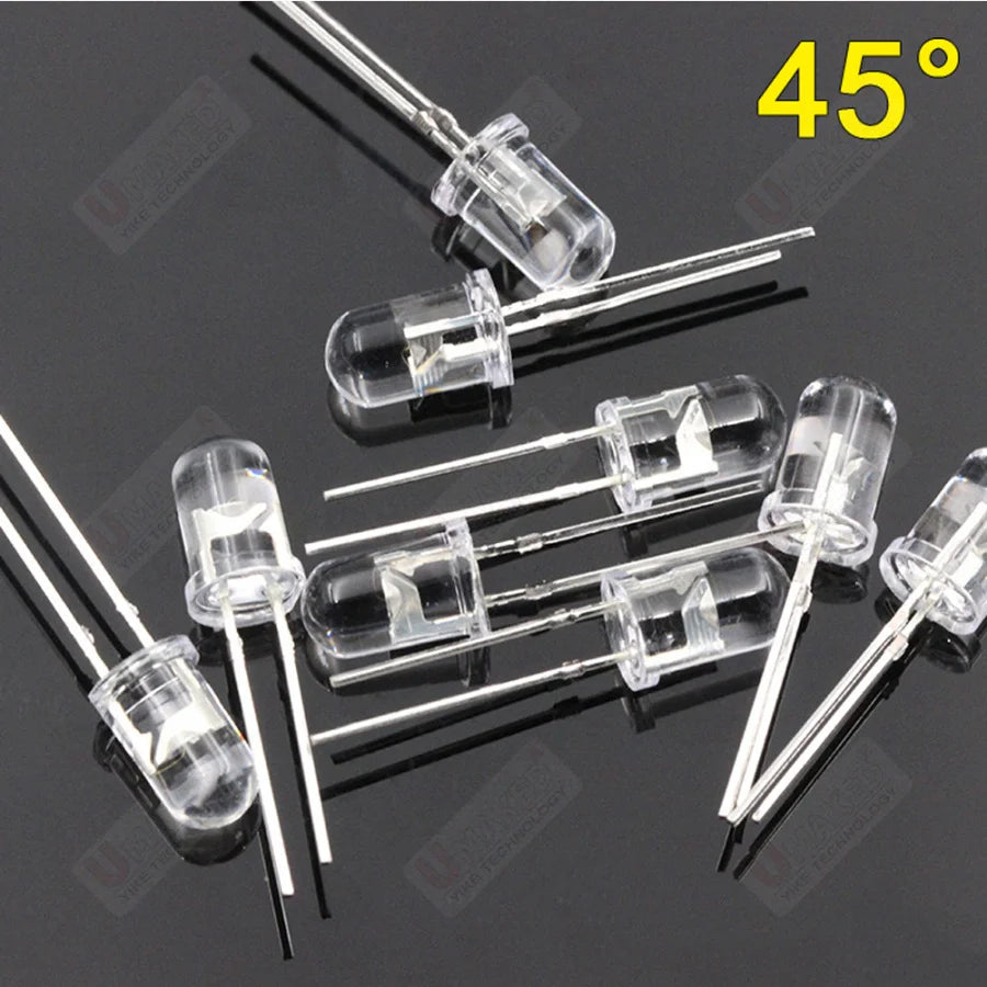 5mm 10mil IR LED Emitting Diodes 850nm 30/45/60/90 Degree Transmitter Emitter Infrared Phototransistor Photodiode Invisible DIP