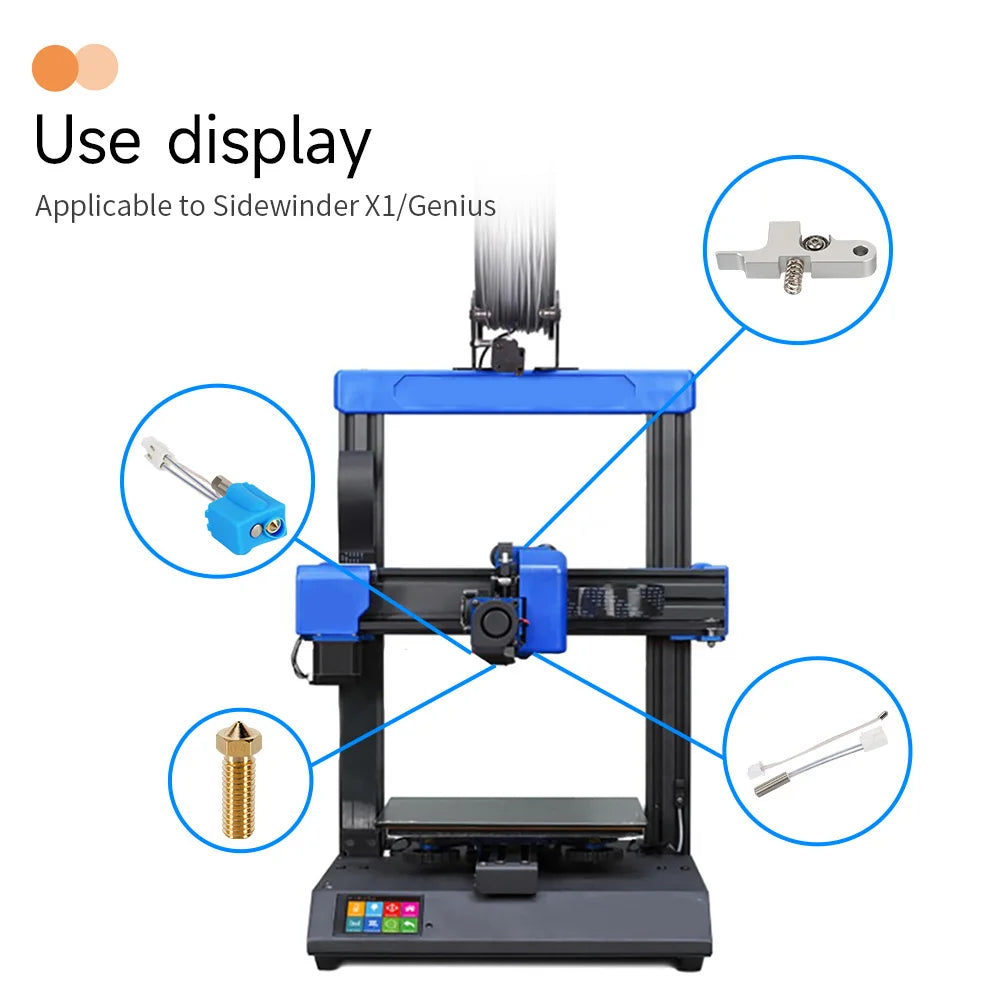 3D Printer Hotend Kit 24V 64W Heating Tube Thermistor 0.4mm Nozzle 1.75mm For Artillery Sidewinder X1 X2 Print Head Hotend Kit