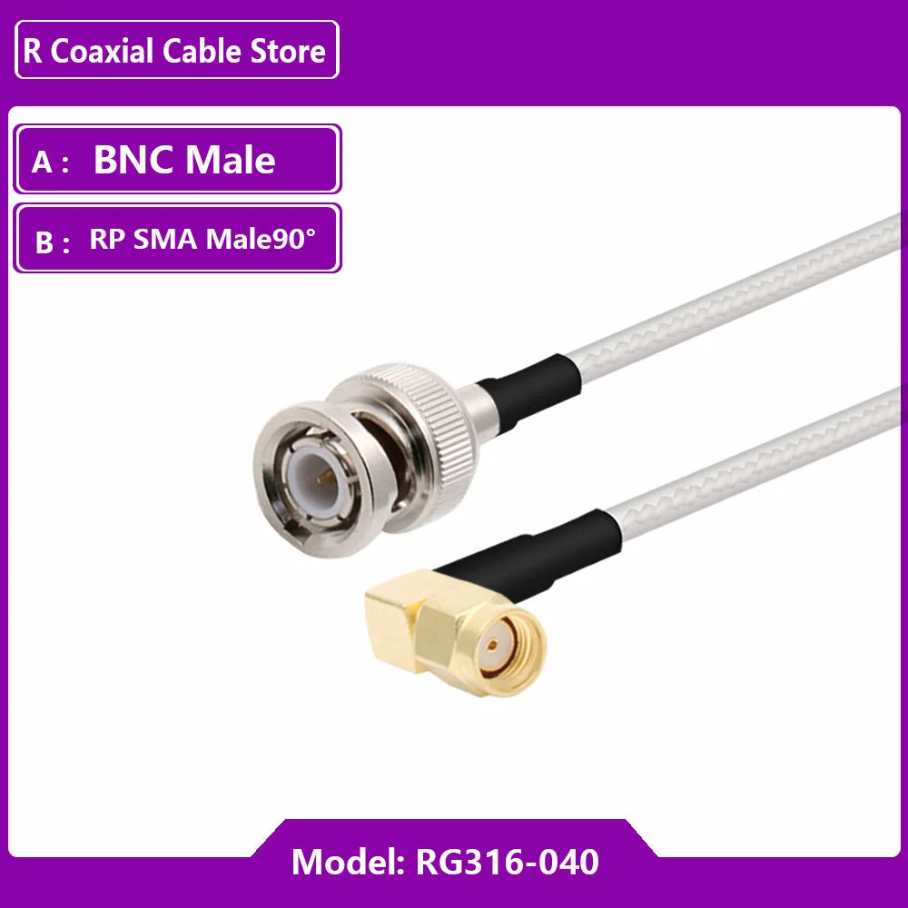 1PC BNC to SMA Cable RG316 50 Ohm Pigtail SMA Male to BNC Male Plug RF Coax Extension Cable Coaxial Jumper Cord 15CM Wholesales
