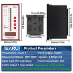 EARU Intelligent Controller 4-20mA 0-10V 0-5V Input With 4 Ways Relay Water Oil Liquid Level Temperature Pressure Transmitter