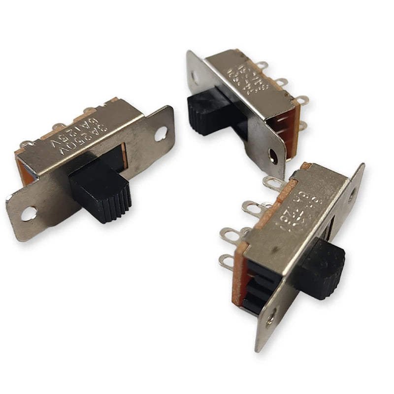 10pcs SS-23F19 (2P3T) Handle Height 5/6/7/9/10MM 3Gear 6Pin Car Refrigerator Large Current Toggle Slide DIP Switch 3/6A 250/125V