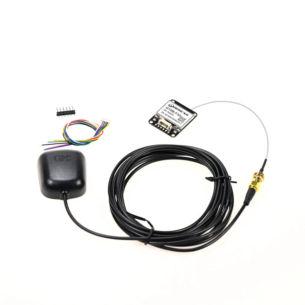 QUESCAN G10B-F30 M10 GPS GNSS Module with Active Antenna GPS GLONASS Galileo Beidou Receiver,UBX-M10050-KB,Accuracy 1.0 m,1-25Hz