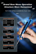 Original TS101 Soldering Iron 90W Mini Thermostat LCD Displays TS100 TS 101 Soldering Iron with PD Plug Tip Set Miniware