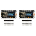 2X Nodemcu ESP8266 Development Board Serial Wifi Module CH340G With 0.96 OLED Screen For Arduino/Micropython ESP8266(A)