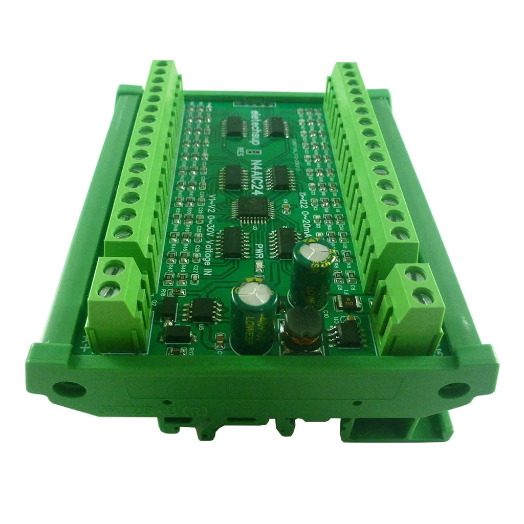 22CH 4-20MA Current & 2CH 0-30V Voltage Input RS485 AI Module 24CH 12-bit ADC Collector Board MODBUS RTU PLC IO