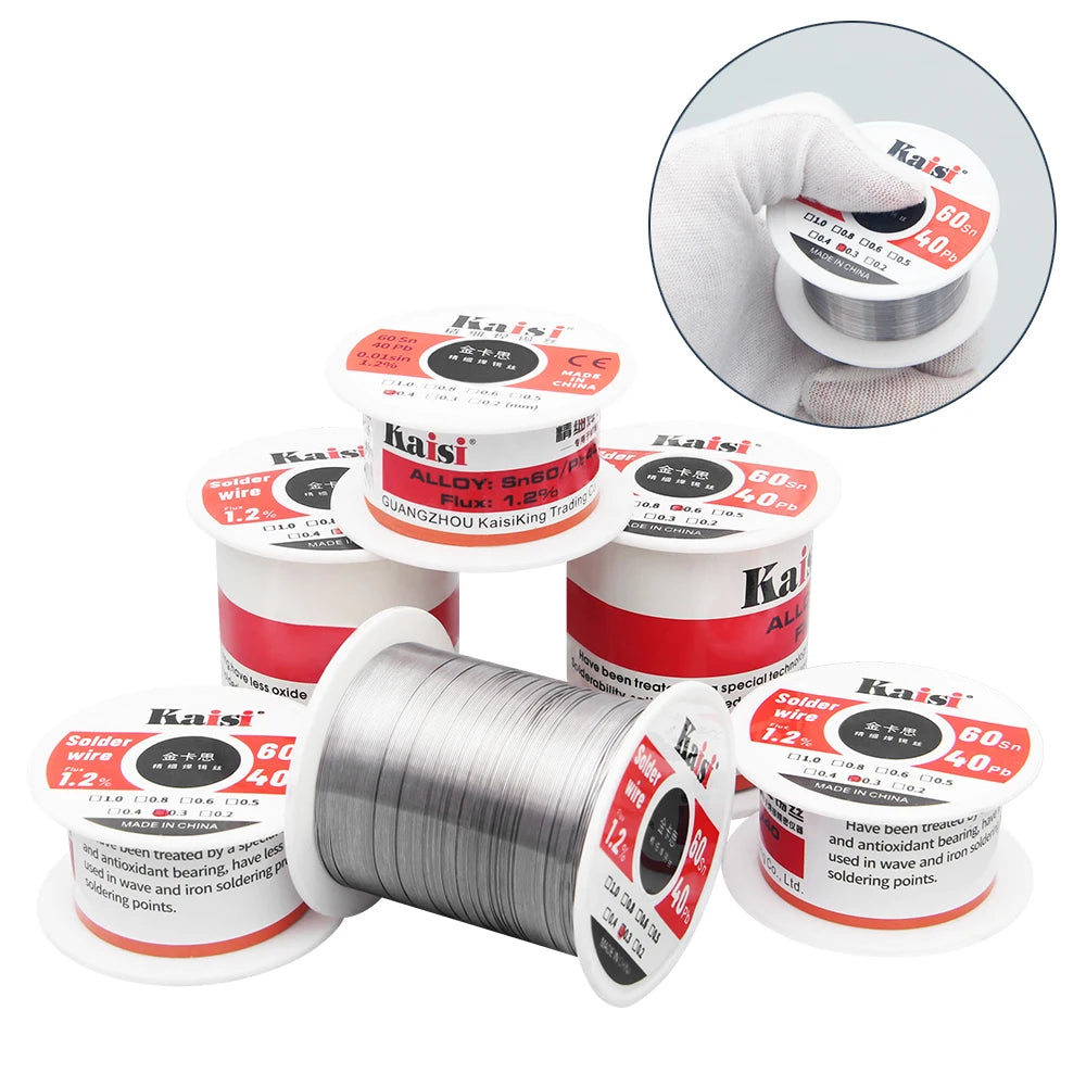 0.3/0.4/0.5/0.6 Tin Wire Flux Tin Melt Rosin Core Low Melt Desoldering Wire Coil Flux Solder Soldering Wire Welding Repair Tools