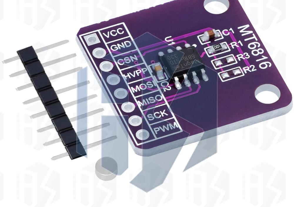 MT6816 High-Speed and High-Precision Magnetic Encoder Magnetic Induction Angle Measurement Sensor Module