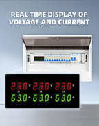 3 Phase Din Rail Voltmeter Ammeter Adjustable Over Under Voltage Current Limit Protection Monitor Relays Protector 63A 100A