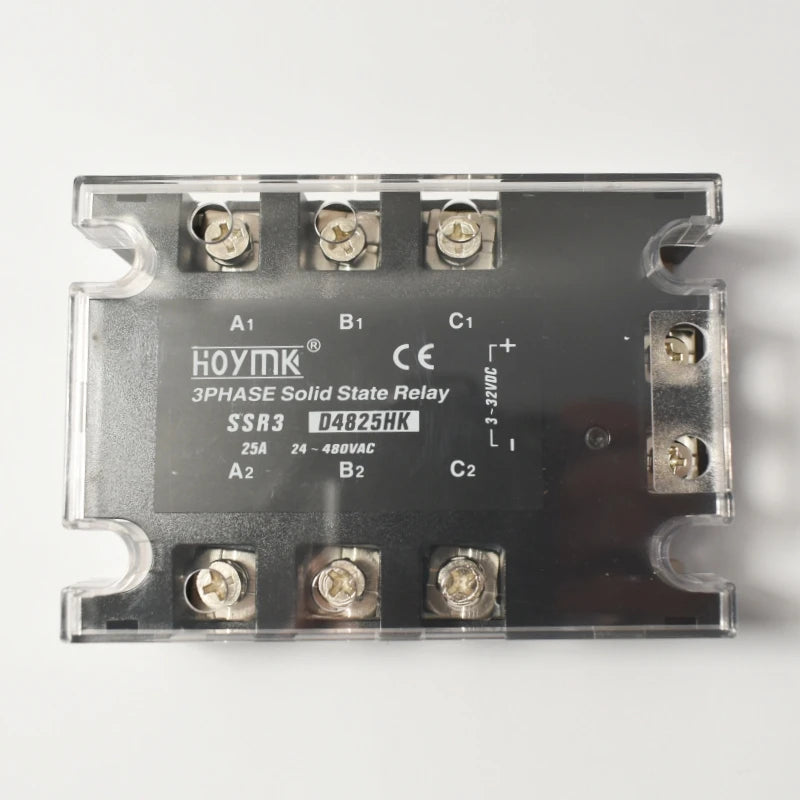 Three Phase Solid State Relay  DC Control AC 380V 3f SSR 40DA 10DA 25DA 80DA 100DA Module 3-32VDC Input 24-480VAC Load