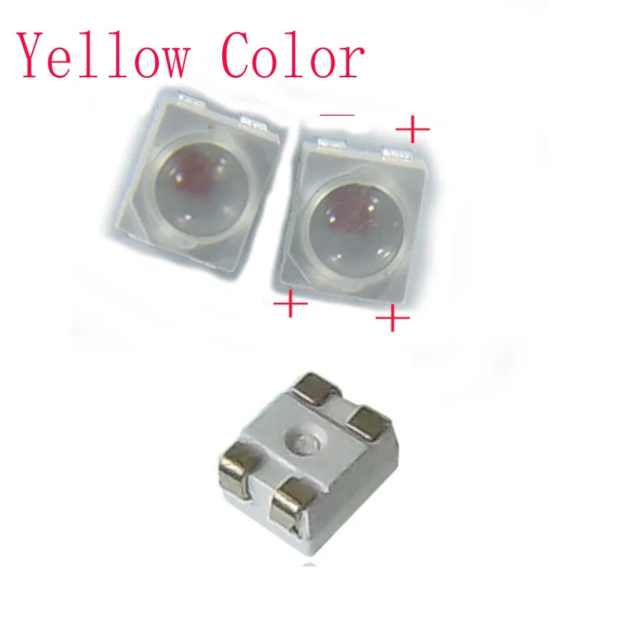 50/100/200PCS SMD LED 3528 4Pin PLCC-4 Red/Yellow/Blue/Green Color With Len For Car-Lighting