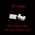 100Pcs PH 2.0mm Pitch 2/3/4/5 Pin JST Connector Plug Male Female Socket Shell Terminal Plastic Housing Header Wire Connectors