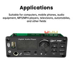 DC 7-24V MP3 Audio Decoder Module Bluetooth 5.0 Lossless Amplifier Decoder Board Music Playback Volume Controller 87.5-107.5MHz