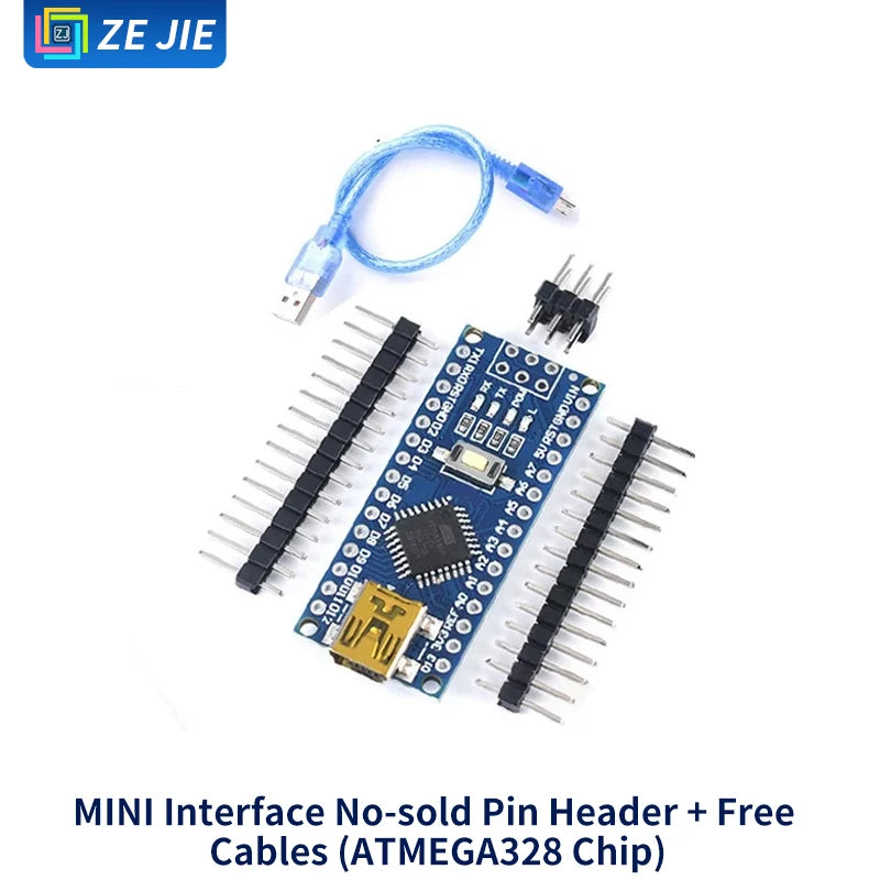 UNO R3 Development Board Kit, Improved Version ATmega328P MCU Module, Compatible with Arduino Nano