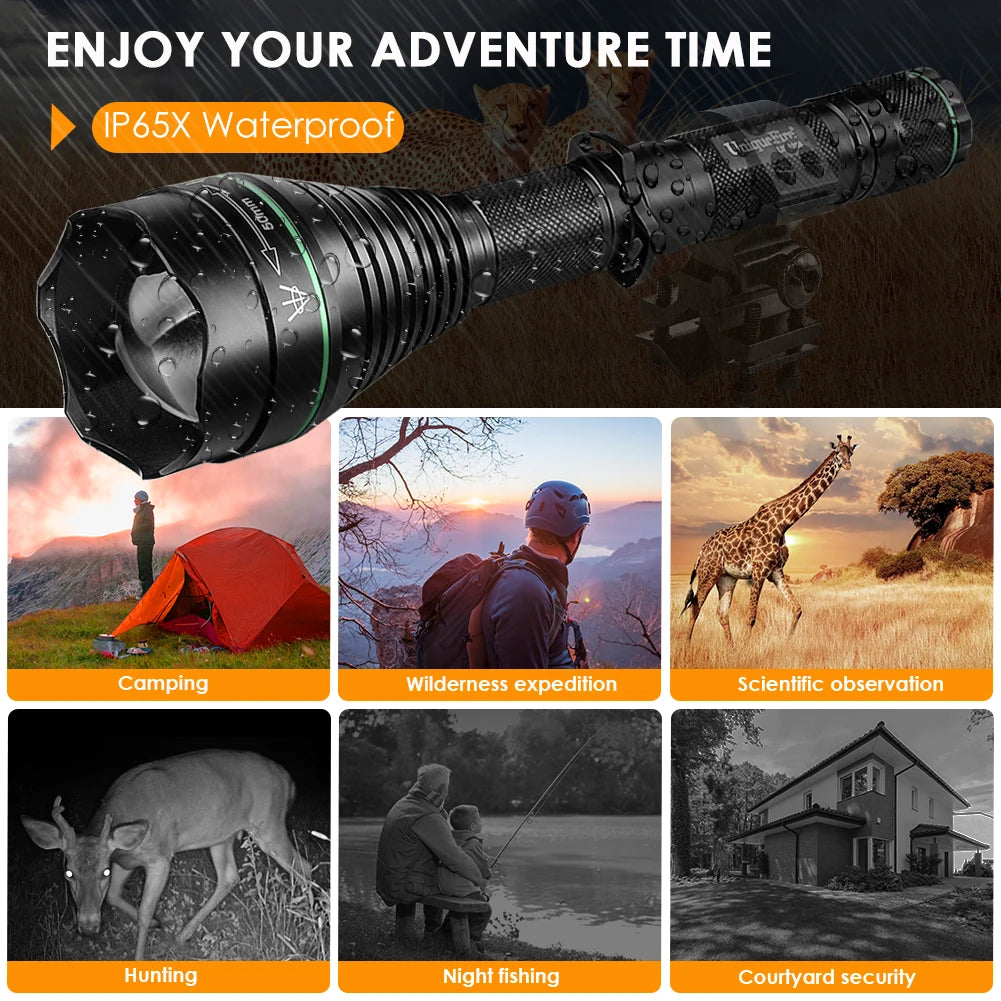 UniqueFire 1508 T38/T50/T67/T75 5W IR850NM 940NM Hunting Flashlight Night Vision Light Infrared illuminator Outdoor Night Hunter