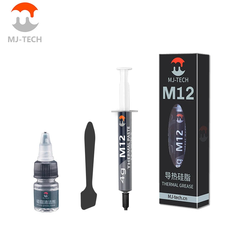 MJ M12 High Performance Thermal Paste Efficient Heat Transfer Compound for Applications Ideal for Laptop Gaming GPU/CPU Cooling
