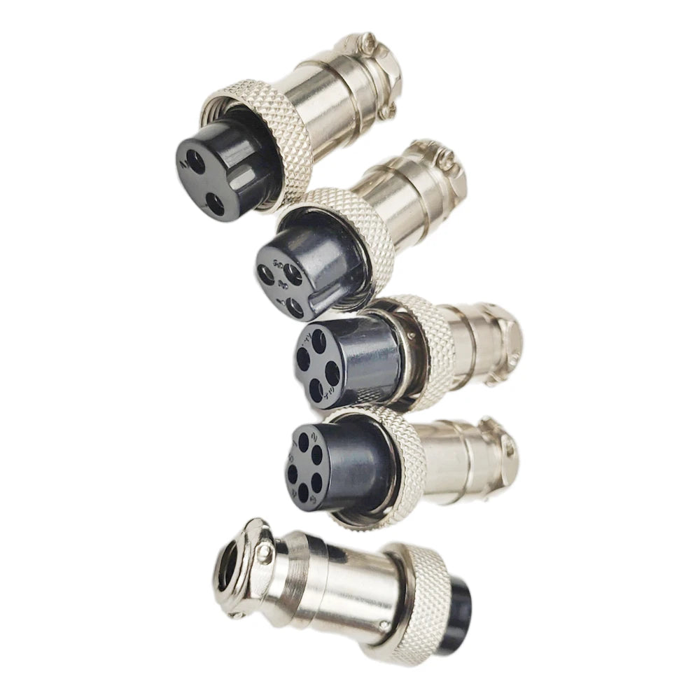 GX16 16mm Round Aviation Plug Socket 2/3/4/5/6/7/8 Pin Male Female Panel Connector Kit for DIY Project