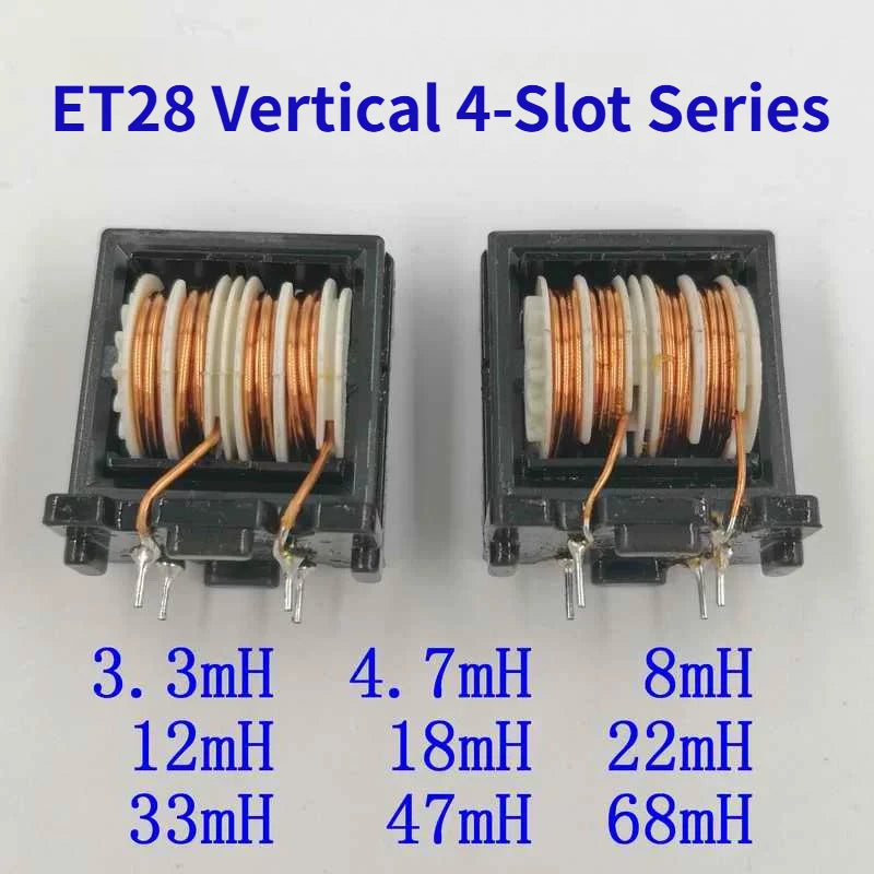 HF2836 ET28 Vertical Common Mode Choke 3.3/4.7/8/12/22/33/47mH Power Line Filter Inductor