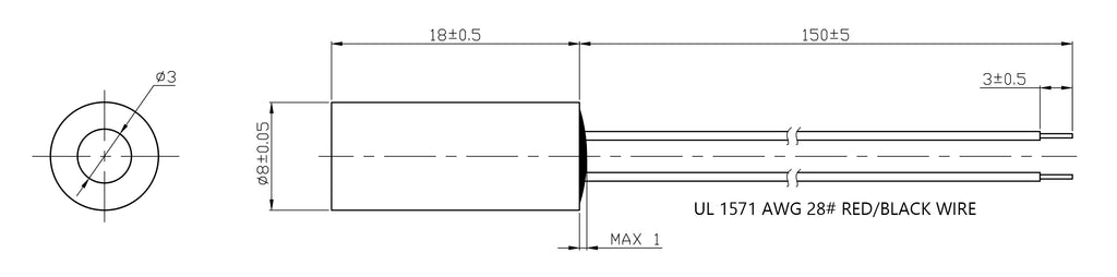Infrared Dot Laser Diode Module Compact D8mm 850nm 0.5mw 1mw 5mw Class I Class II Class IIIA Industrial Machine IR Dot Laser