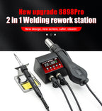 JCD 8898 Soldering Station 2 In 1 Soldering Iron Hot Air Rework Welding Station with Sleep Mode For BGA PCB IC SMD Repair Tools