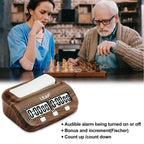 LEAP Chess Clock Digital Chess Timer with Count up / Countdown Timer for Board Games Timer with Alarm Function Wood Appearance