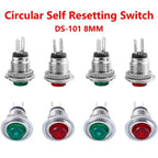 5/20/100PCS  8mm Push Button Switch DS-101 ON/OFF Mini Momentary Reset Micro Switch Normally Open 2Pin