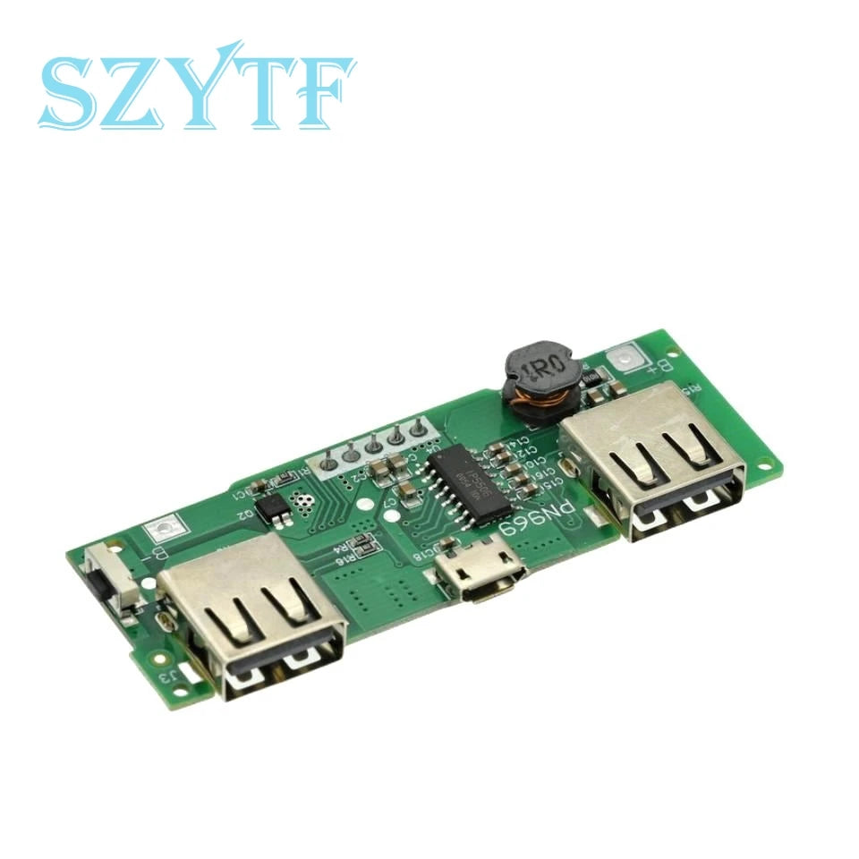 Lithium Battery Charger Board LED Dual USB 5V 2.4A Micro or Type-C USB Mobile Power Bank 18650 Charging Module