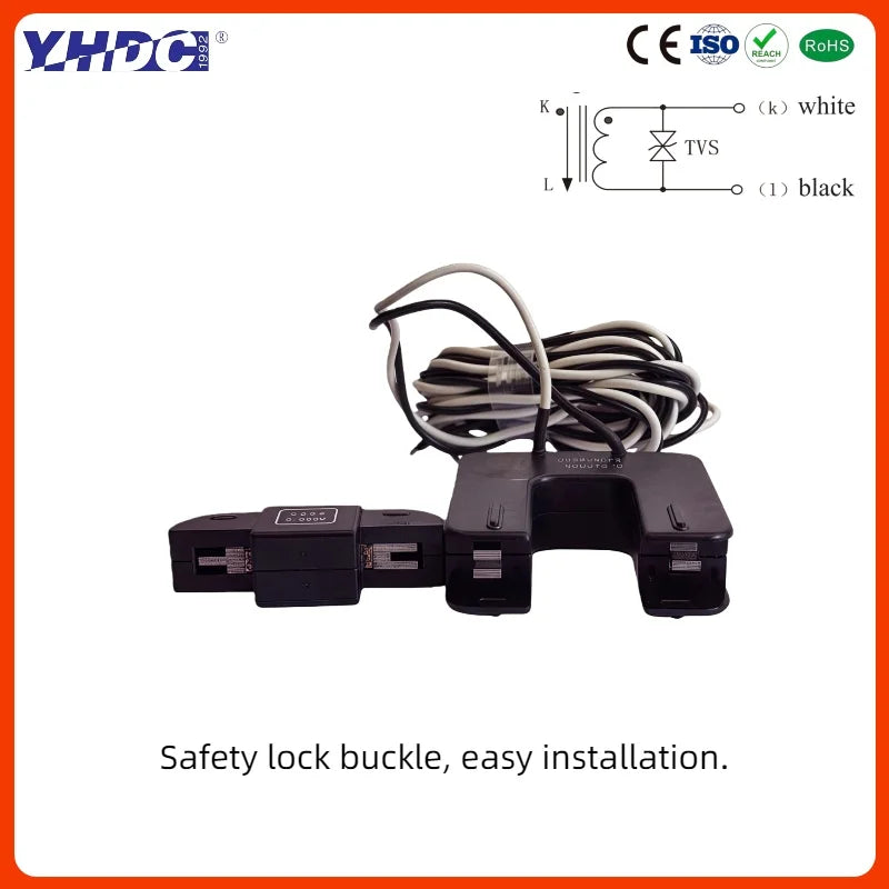 YHDC SCT019 Input 50A/100A/150A/200A Output 0.333V/33mA Accuracy 0.5%/1% Split Core Current Transformer AC Current Sensor