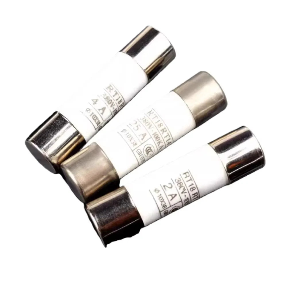 20-5 Pcs, 10*38 Fast Blow Ceramic Fuse 10x38mm Fuse 500V 0.5A 1A 2A 4A 5A 6A 8A 10A 16A 20A 32A RO15 RT18 RT14