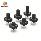 20/50/100Pcs 6x6mm Micro Tactile Switch 2 Pin Momentary Push Button 4.3-12mm Height Tact DIP Switch for Arduino DIY Electronics