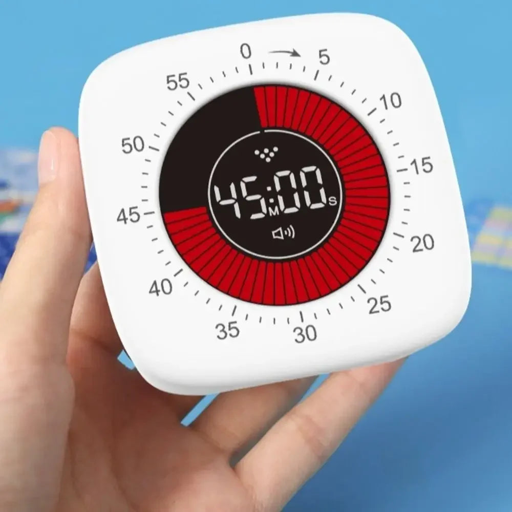 Rechargeable Visual Timer Digital 60 Minutes Timing Silcent Timers Mechanical Dual Time Clock Countdown Timer Teaching