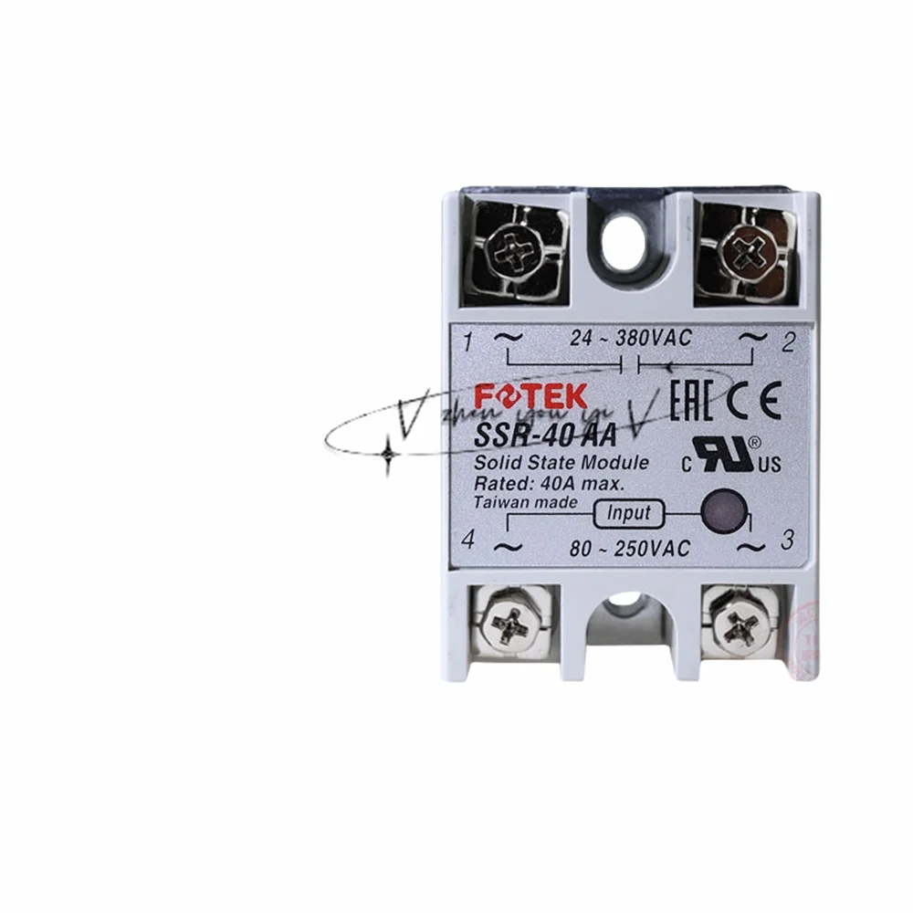 100%New Original For FOTEK single-phase solid-state relay SSR-40AA /10DD/40VA/20DA SSR 10/20/40/50/75 AA/DD/VA/DA HS-50H ES-50K