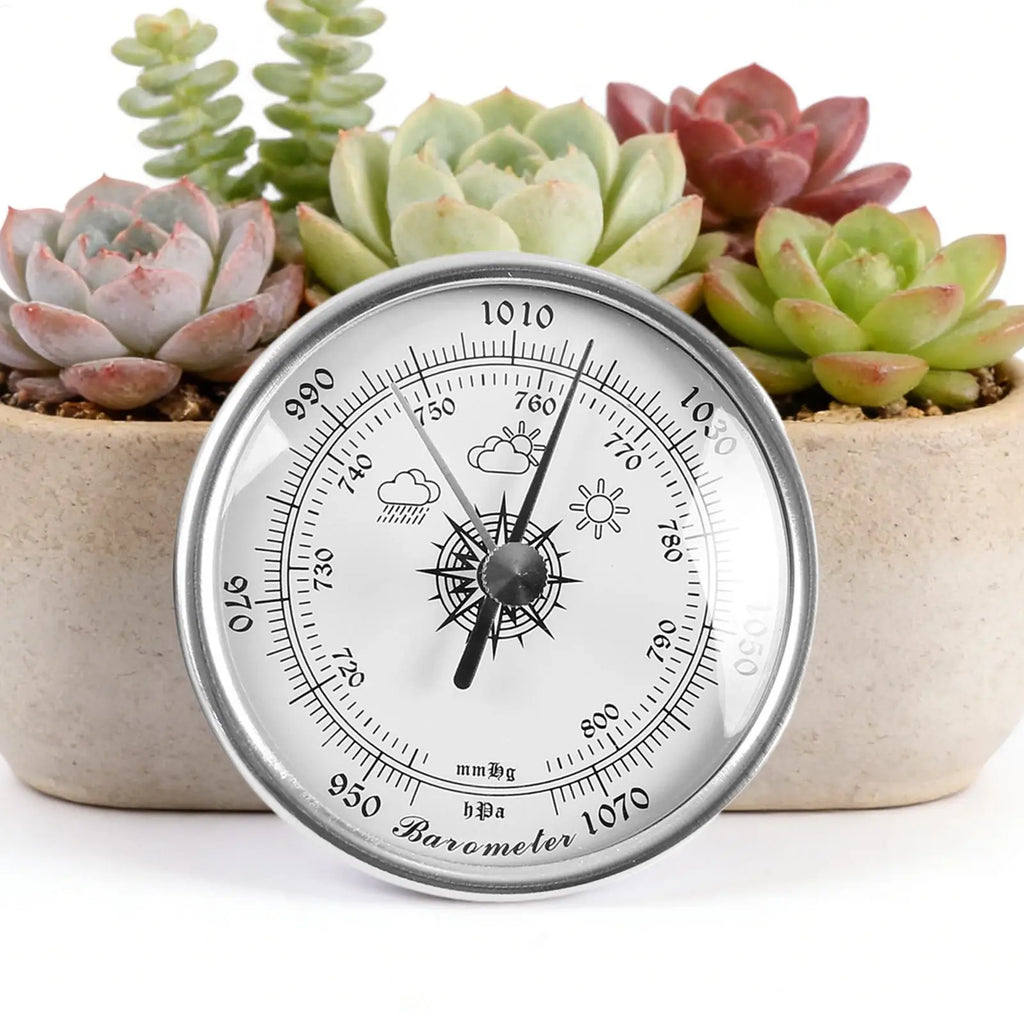 High Precision Barometer 70mm Barometer Weather Indicator Weather Station Pressure Gauge for Home Marine Fishing Camping