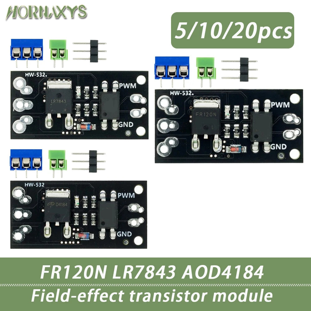 20/10/5PCS FR120N LR7843 AOD4184 D4184 Isolated MOSFET MOS Tube FET Module Replacement Relay 100V 9.4A 30V 161A 40V 50A Board