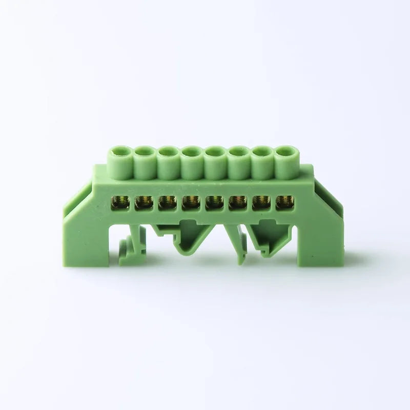 Bridge type guide rail type zero line busbar green flame-retardant terminal block 6 * 9 distribution box zero ground busbar conn
