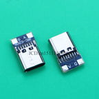 10pcs USB 3.1 Type-C Connector 24 Pins Male / Female Socket Receptacle Adapter to Solder Wire & Cable 24 Pins Support PCB Board