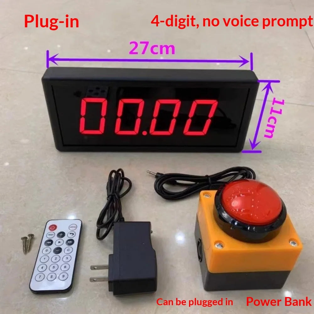 2.3 Inch 4 Digit LED Digital Timer Stopwatch Countdown Clock for Training Speech Competition No Voice