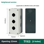 1/2/3/4/5 Hole Button Switch Control Box Button Emergency Stop Dustproof Waterproof IP65 Button Thickened Yellow Gray