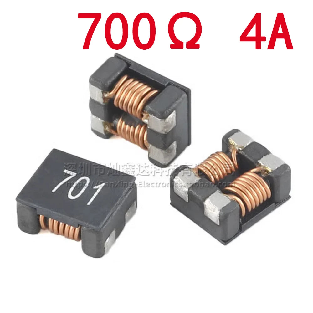 5Pcs SMD Common Mode Filter  300 500 700 1000 3000 ohm 4A 5A 15A High Current Common Mode Choke Coil Chip Inductor ACM7060 7x6mm