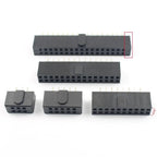 10pcs 2.54mm Pitch Female Header Strip 6/10/14/16/20/26/34/40/50 Pin Dual Straight DIP Polarizing Key Connector 6P 10P 40P 50P