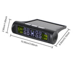 Temperature Warning Fuel Save Tire Pressure Monitoring System Solar TPMS With 4 External Sensors Car Tyre Pressure Monitor