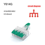 High Power 6mm² Fast Wire Electrical Connectors Universal Compact Splitter Push-in  Cable Wire Connector Fast Terminal Block