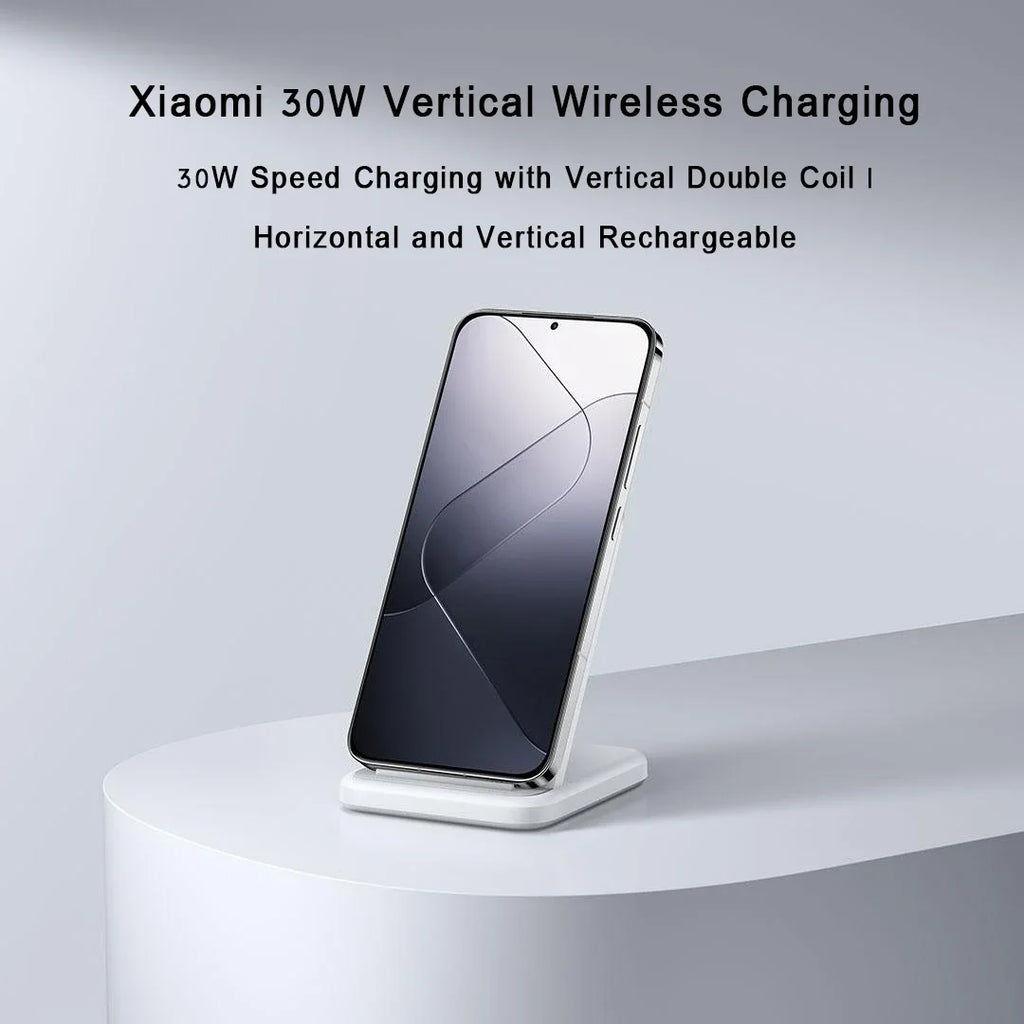 Xiaomi 30W Wireless Charger Vertical Fast Charging for Xiaomi Mi 14/13/12/11 Series for Redmi K70/K60 Series for IPhone Series