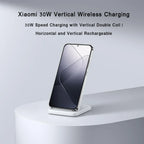 Xiaomi 30W Wireless Charger Vertical Fast Charging for Xiaomi Mi 14/13/12/11 Series for Redmi K70/K60 Series for IPhone Series
