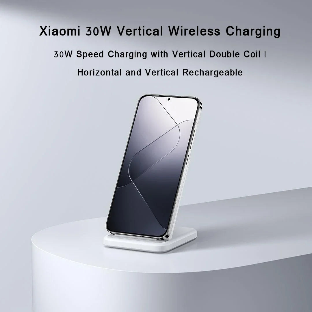 Xiaomi 30W Wireless Charger Vertical Fast Charging for Xiaomi Mi 14/13/12/11 Series for Redmi K70/K60 Series for IPhone Series