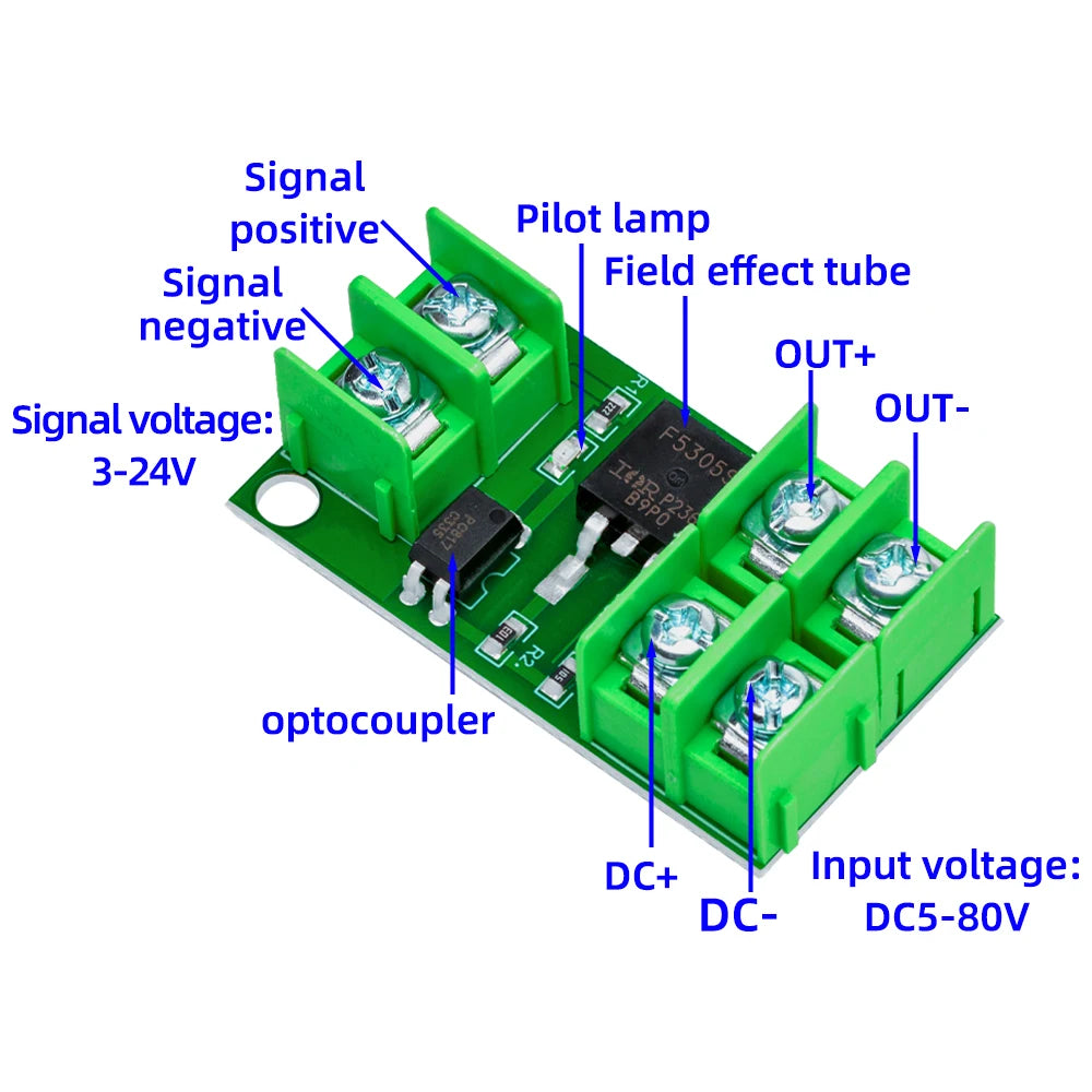 1PCS EGBO Electronic switch control board, pulse triggered switch module, DC controlled MOSFET optocoupler