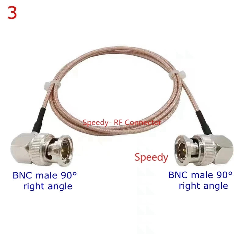75 Ohm RG179 Pigtail Cable BNC Male Straight Right angle To BNC Male Female for HD-SDI 3G-SDI Vedio CCTV Camera Camcorder  RF