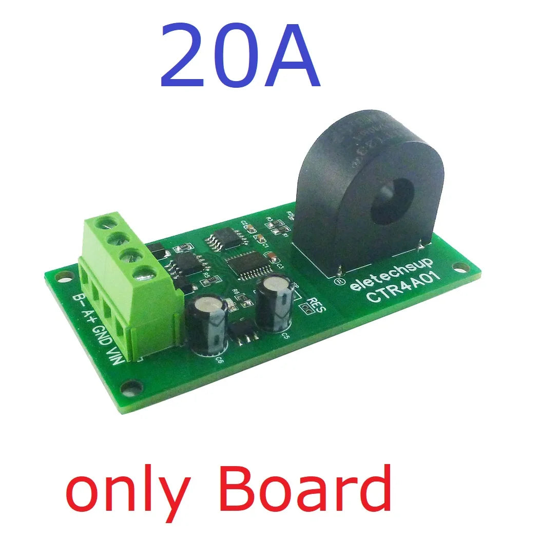 5A/10A/20A 110 220V 50HZ/60HZ RS485 Current Collector Ammeter MODBUS PLC Current Analog Acquisition AC Transformer Meter Module